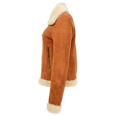 Regals Leather Premium Women’s Merino Sheepskin Aviator Jacket – Isabelle Tan