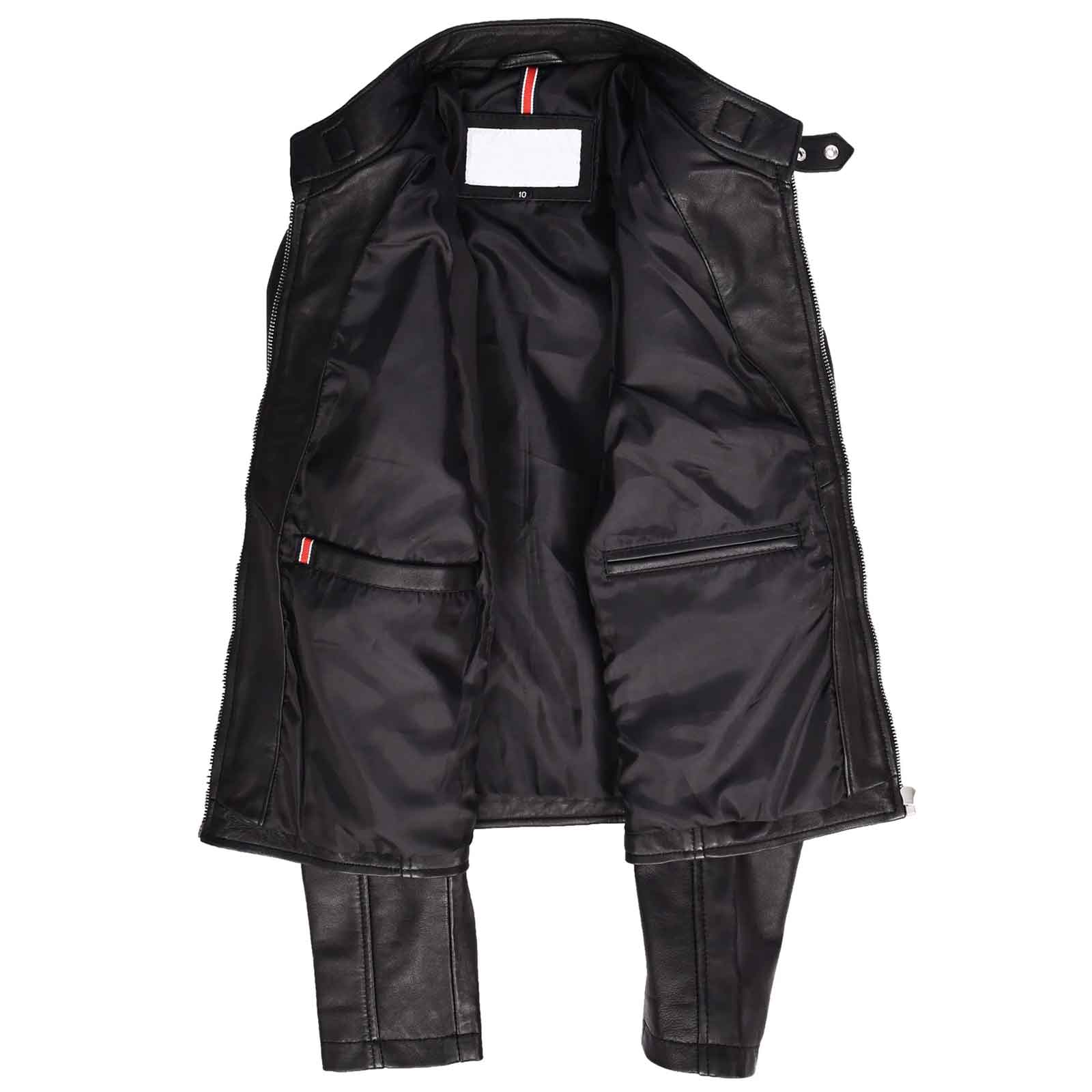 Stylish Sophia Black Women’s Genuine Leather Biker Jacket – Regals Leather