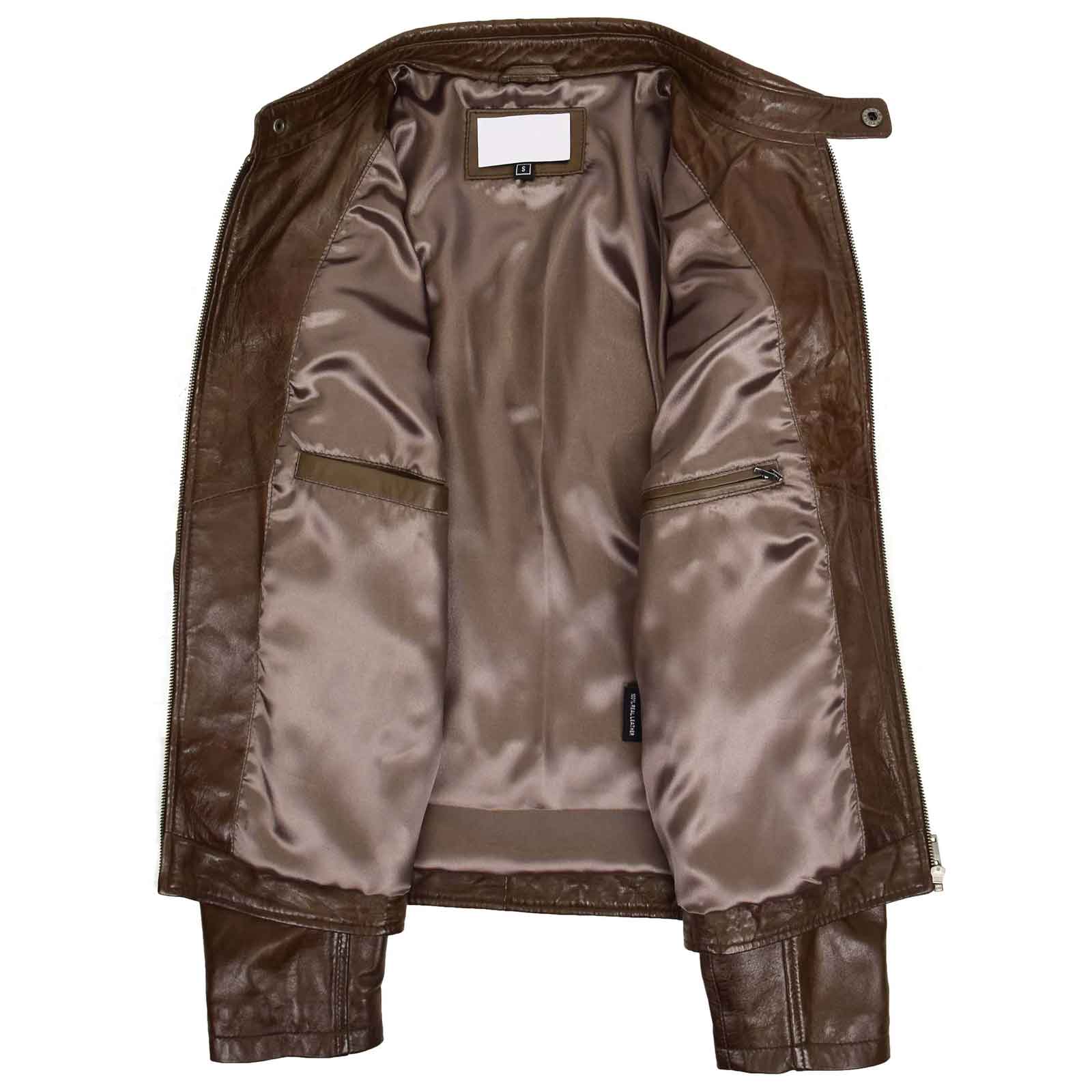 Regals Leather Men’s Quilted Biker Jacket – Jackson Timber Distressed Leather