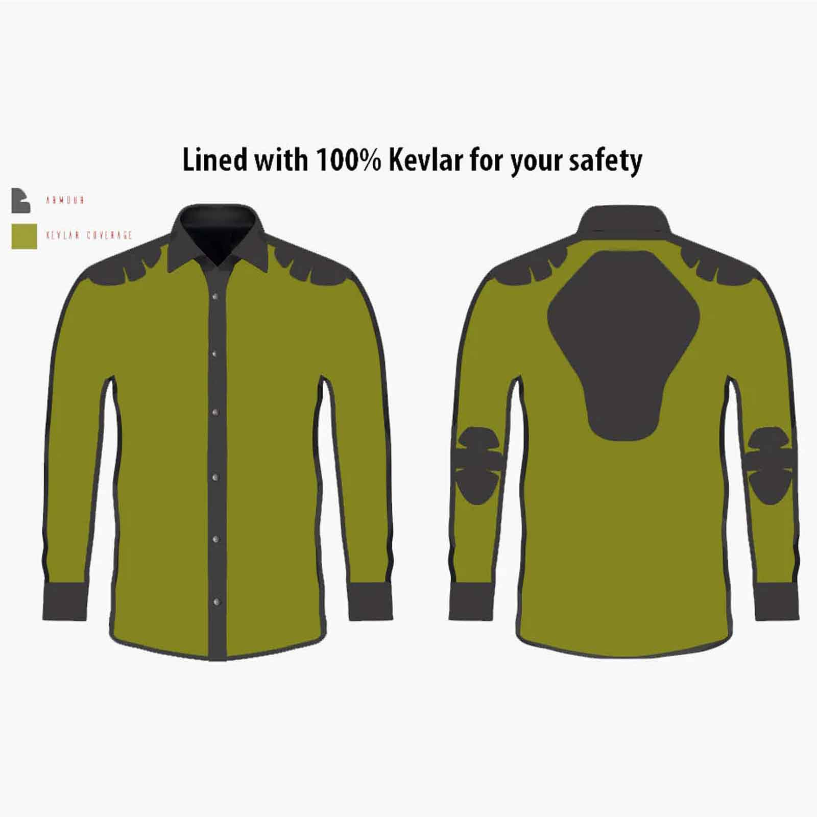 Regals Leather EXO Red/Black Motorcycle Flannel with Kevlar Armor – Protective Riding Shirt for Men