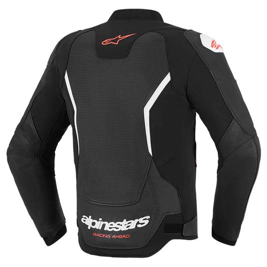 Alpinestars GP Force V2 Black White Leather Motorcycle Jacket | Professional Racing Biker Gear