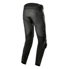 Pantalones de motociclismo Alpinestars Missile V3 blancos – Pantalones de cuero protectores con certificación CE para motociclista